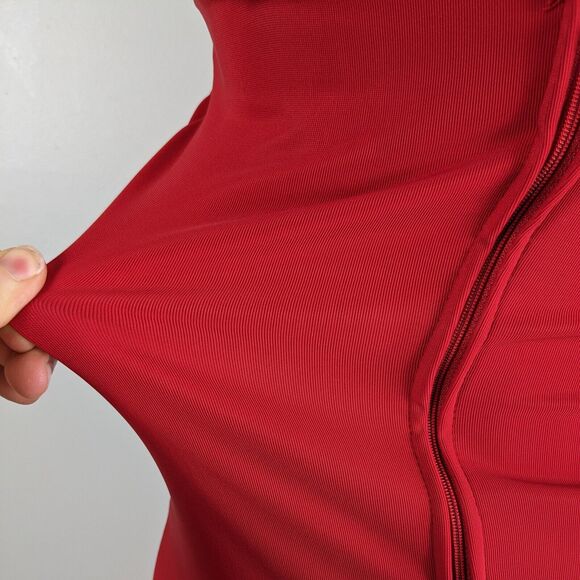 Vintage Maxi Dress Prom Gown M Red 90s Glam Bodycon Valentines Evening Party - Picture 7 of 10